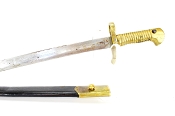 Zouave Sword Bayonet & Scabbard - Indian Made Repro